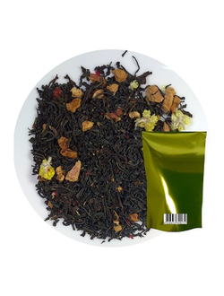 Чай "Заварилла" с добавками чёрный Груша-Гранат, 100 гр., дой-пак