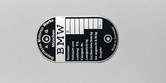 Табличка на раму Bmw r-71 вар.2