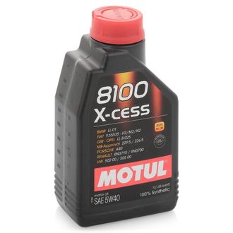 Масло моторное MOTUL 8100 X-cess 5W-40 1 л. 100% синт. ACEA A3/B4-API SM/CF