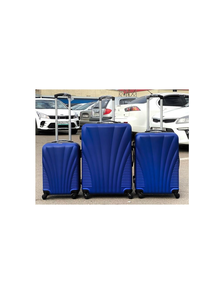 Комплект из 3х чемоданов ABS Olard ракушки S,M,L темно-синий