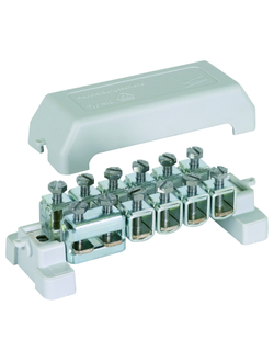 563200 Шина уравнивания потенциалов K12 с насадными клеммами, вариант А, 10х2,5-95 мм2 Cu/gal Sn