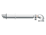 Вертикальный дымоход коаксиальный для настенных котлов PROTHERM, 60/100 мм (черный)