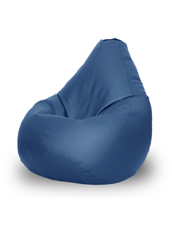 Кресло мешок груша Boss ЭкоКожа синий