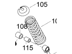 Пружина амортизатора оригинал BRP 503192111  для BRP LYNX/Ski-Doo (Spring 255 MM-65 N/MM)