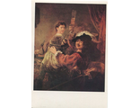 Дрезденская галерея. Рембрандт. Автопортрет с Саскией на коленях. 1635 г.