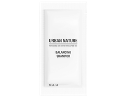 Пробное саше шампунь балансирующий для жирной кожи головы с экстрактом календулы Urban Nature 10 мл