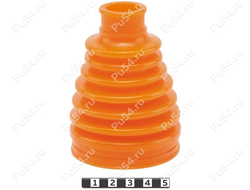 Пыльник ШРУСа внешнего/внутреннего приводного вала квадроцикла Полиуретан 55-05-017 (PU54/M72/оранжевый) (1360122-2; 136012-2)