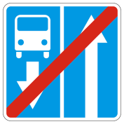 5.12.1 Конец дороги с полосой для маршрутных 5.12.1 Конец дороги с полосой для маршрутных