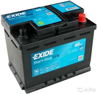 EXIDE EFB 60Ah 640A EL600 Start-Stop