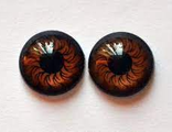 Глаза хрустальные клеевые пластиковые,, 8 мм, коричневый, арт. ГХ07