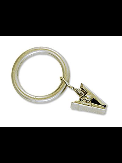 Кольцо круглое с металлическим зажимом, 16 мм