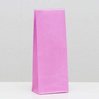 Пакет бумажный подарочный БЕЗ ручек, Сиреневый, 10 х 26 х 7 см, 1 шт