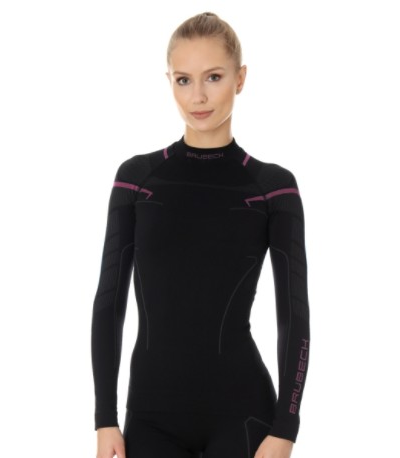 Комплект термобелья женский  BRUBECK Thermo Nilit Heat черный с розовым