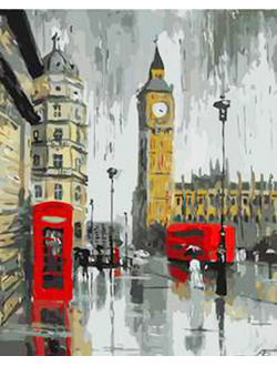 Алмазная картина (мозаика) &quot;Биг Бен. Лондонские дожди&quot; 30*40/40*50 см