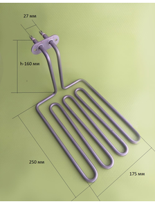 ТЭН на фритюрницу 2800 Вт -234Е8/2,8 J230 ABAT Артикул: 44832в