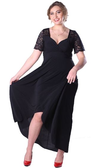 Вечернее платье Арт. 088801 (Цвет черный) Размеры 52-76