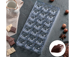 Форма пластиковая для шоколада 21 ячейка &quot;Губки&quot; 28х14х2,5 см