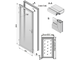 Дверной блок системы Status. Одностороннее прозрачное заполнение- калёное стекло 5 мм.
