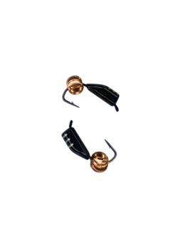 Мормышка вольфр. МАСТИВ Безнасадка 3 чёрный, латунь зефирка, 0,8гр. (розовое золото) арт.203