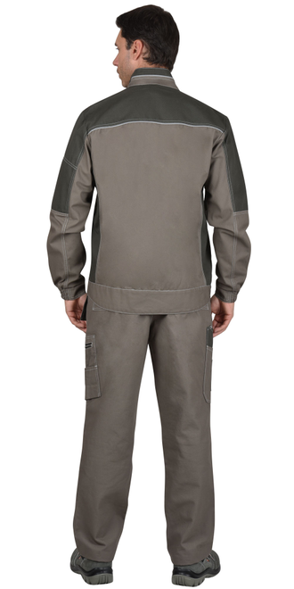 Костюм "СИРИУС-ТОКИО"  куртка, брюки т. песочный с хаки 100%х/б пл. 265 г/кв.м