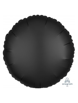 Фольгированный шар с гелием "Круг черный " 46см