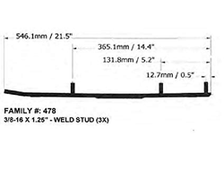 Коньки SPI A-04-0-4-478 для BRP LYNX/Ski-Doo Skandic Super Wide Track (1997-2004) GLX 5900 (1999-2003) 6900 FCE (1999-2003) Forest (1999-2003) (M5344021, M5342119, 5344021)