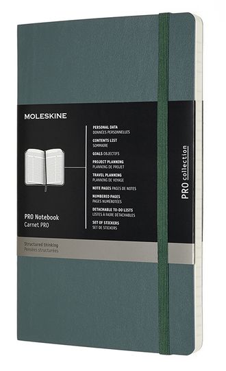 Записная книжка Moleskine PRO Soft, Large, лесной зеленый