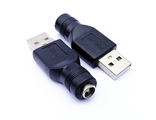 Переходник 5,5х2,1 гнездо - USB штекер (2 шт.)