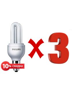 Комплект энергосберегающих ламп Philips Genie 8yr 5w E14