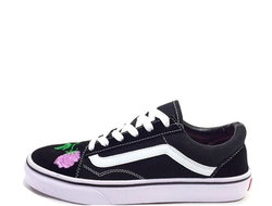 Vans Old School Rose с сиреневой розой (36-40) Арт-1963