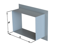 ПРЯМОУГОЛЬНЫЙ ВОЗДУХОВОД ОЦИНКОВКА - ВРЕЗКА В ПЛОСКОСТЬ - 0,5-1,0