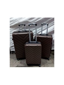 Комплект из 3х чемоданов ABS Olard Vertu S,M,L коричневый