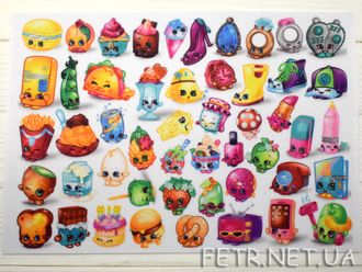 Фетр с принтом &quot;Шопкинс (Shopkins)&quot; 20х30 см