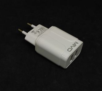 Сетевое зарядное устройство USB 2.1A, 2 выхода USB MP-222 (гарантия 14 дней)