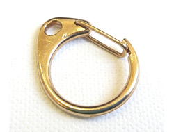 Карабин - кольцо на цепь золото 585