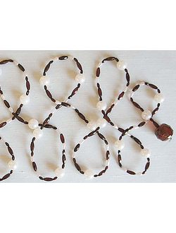 Арт. 2009-50 V Pendulum. Нитяной подвес с бусинами и искуственными жемчужинками