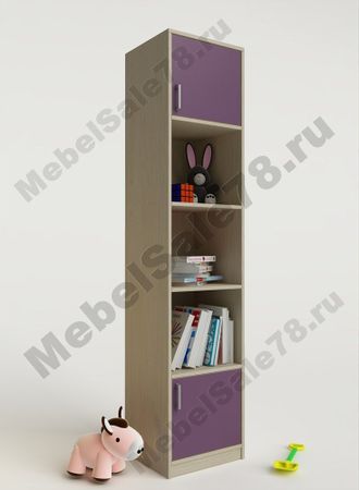 Узкий детский шкаф с нишами для книг СД№3