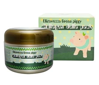 Elizavecca Маска для лица Желейная с Коллагеном ЛИФТИНГ Green Piggy Collagen Jella, 100 мл. 914035
