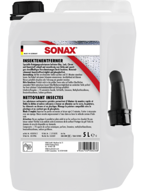 Средство для удаления насекомых (концентрат) "SONAX Insect remover" 5 л Средство для удаления насекомых (концентрат) "SONAX Insect remover" 5 л