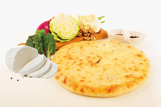 Пирог с листьями свеклы и сыром.