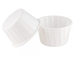 Форма бумажная МАФФИН Белый с закрученным краем d 50*40 мм, 10 штук