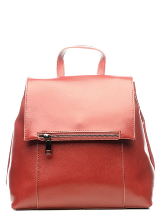 Кожаный женский рюкзак-трансформер Spacious красный 2