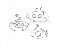 Штамп для творчества  подводные лодочки