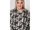 Женская одежда - Женская Рубашка-туника прямого силуэта из хлопка арт. 1059 (цвет черный) Размеры 60-76