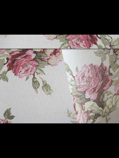 Ткань для производства рулонных жалюзи с розочками. Цвет розовый и бежево-коричневый