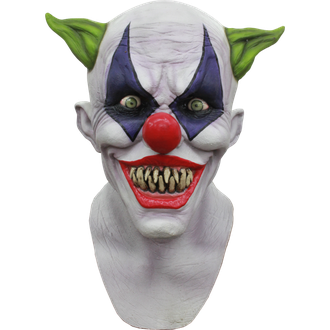 зубастый клоун, страшная маска, ужасная, реалистичная, латексная, латекс, силиконовая, резиновая