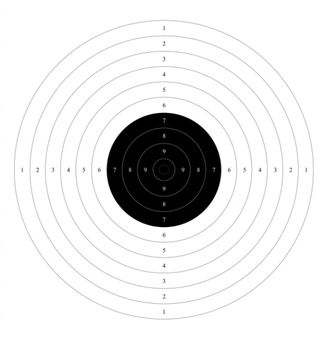 Мишень для стрельбы винтовочная 14х14 см (картон 1 шт.)