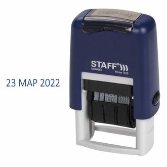 Датер-мини STAFF, месяц буквами, оттиск 22х4 мм, &quot;Printer 7810&quot;, 237432