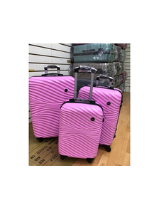 Комплект из 3х чемоданов Kaiwei abs S,M,L розовый