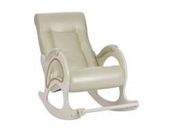 Кресло-качалка с подножкой Модель 44 (013.0044) Сливочный каркас